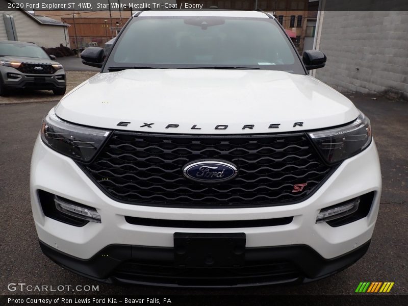 Star White Metallic Tri-Coat / Ebony 2020 Ford Explorer ST 4WD