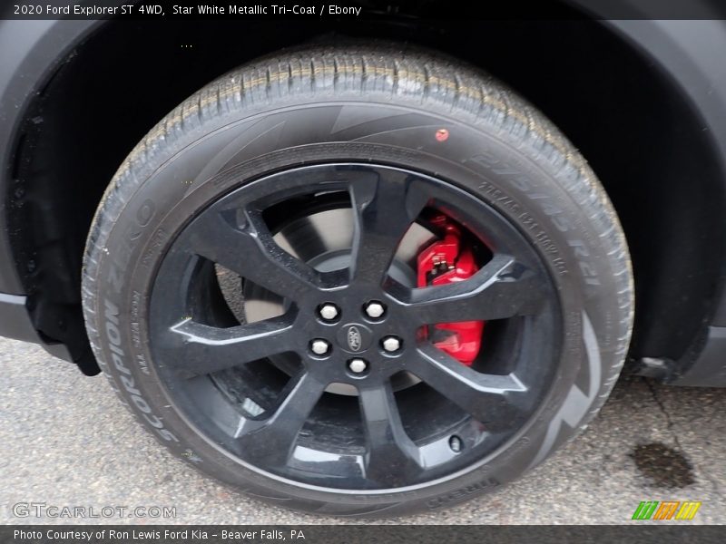 Star White Metallic Tri-Coat / Ebony 2020 Ford Explorer ST 4WD