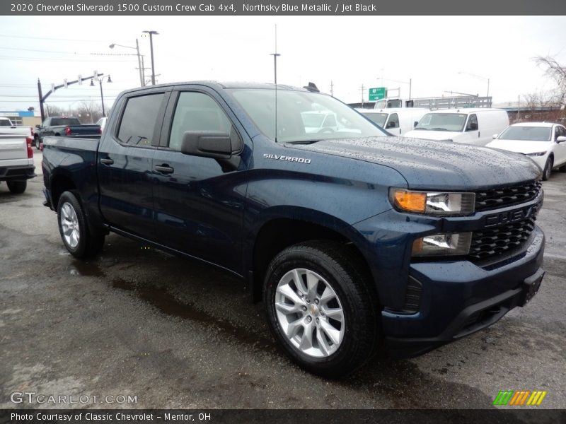 Northsky Blue Metallic / Jet Black 2020 Chevrolet Silverado 1500 Custom Crew Cab 4x4