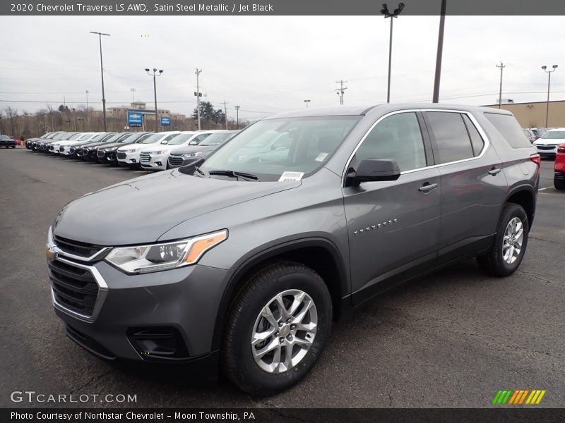 Satin Steel Metallic / Jet Black 2020 Chevrolet Traverse LS AWD