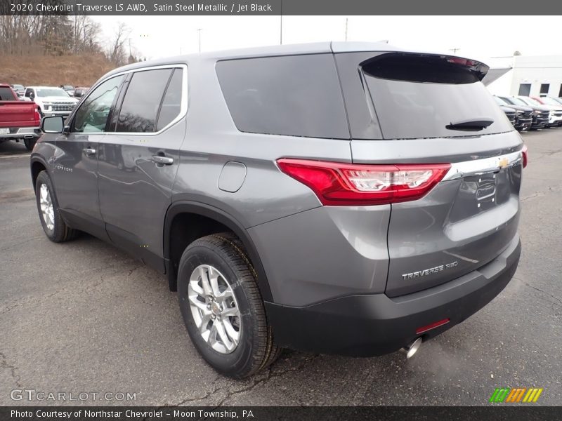 Satin Steel Metallic / Jet Black 2020 Chevrolet Traverse LS AWD