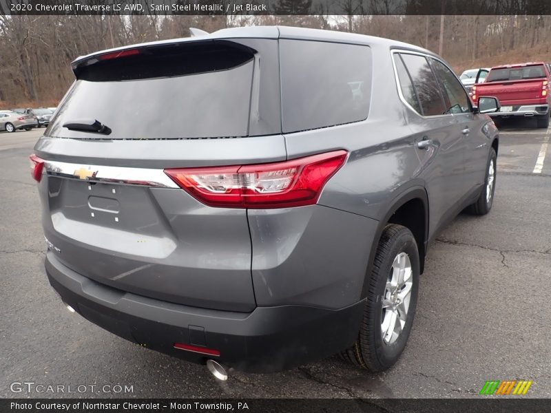 Satin Steel Metallic / Jet Black 2020 Chevrolet Traverse LS AWD