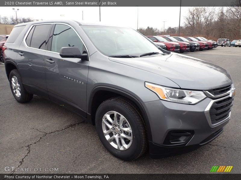 Satin Steel Metallic / Jet Black 2020 Chevrolet Traverse LS AWD