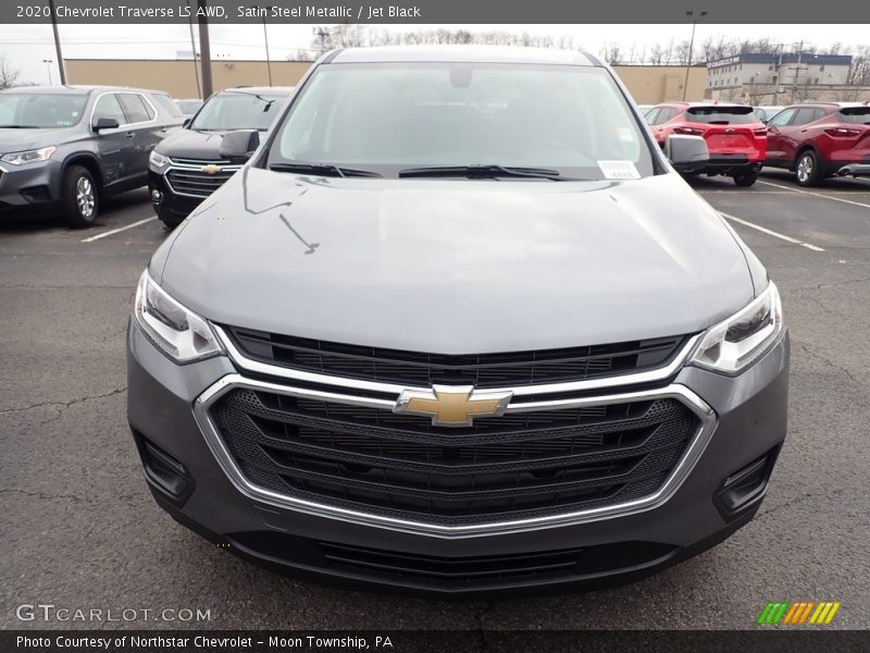 Satin Steel Metallic / Jet Black 2020 Chevrolet Traverse LS AWD
