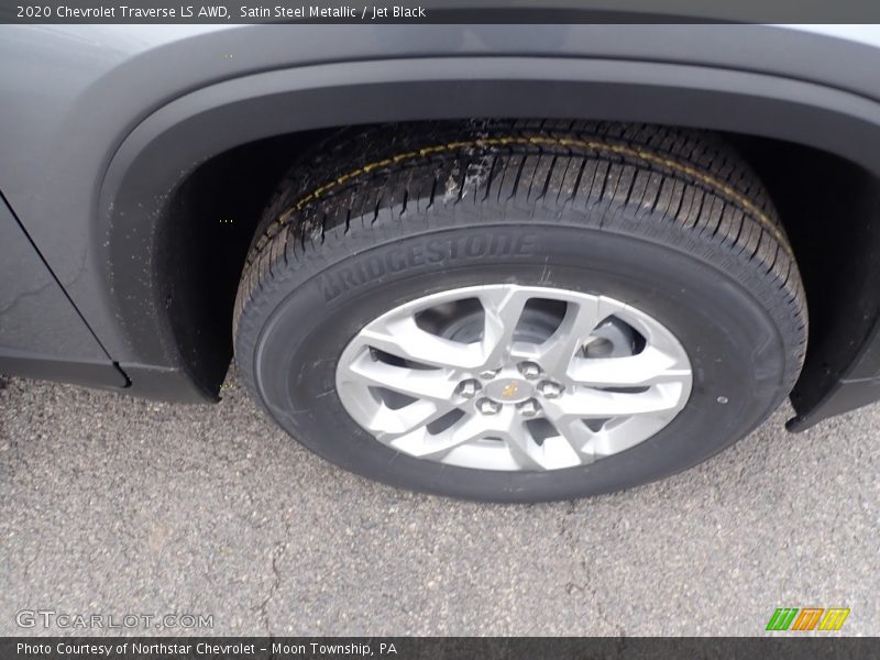Satin Steel Metallic / Jet Black 2020 Chevrolet Traverse LS AWD