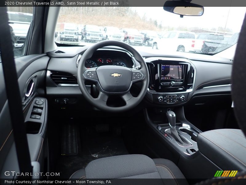 Satin Steel Metallic / Jet Black 2020 Chevrolet Traverse LS AWD
