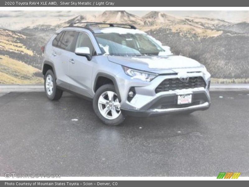 Silver Sky Metallic / Light Gray 2020 Toyota RAV4 XLE AWD