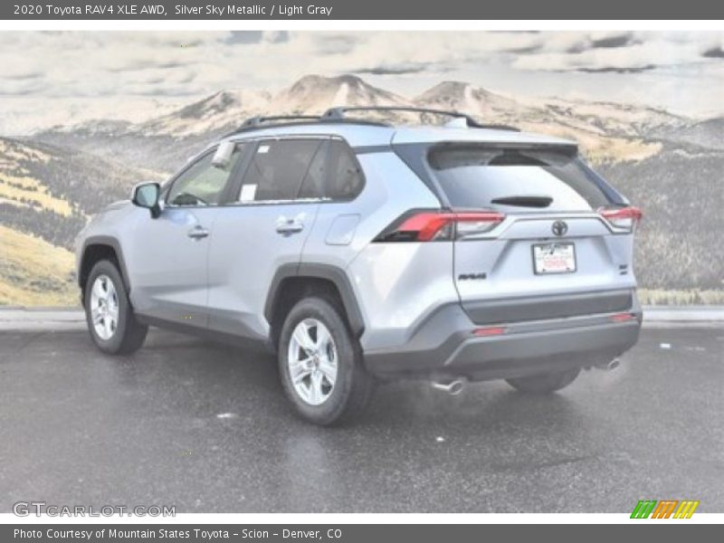 Silver Sky Metallic / Light Gray 2020 Toyota RAV4 XLE AWD