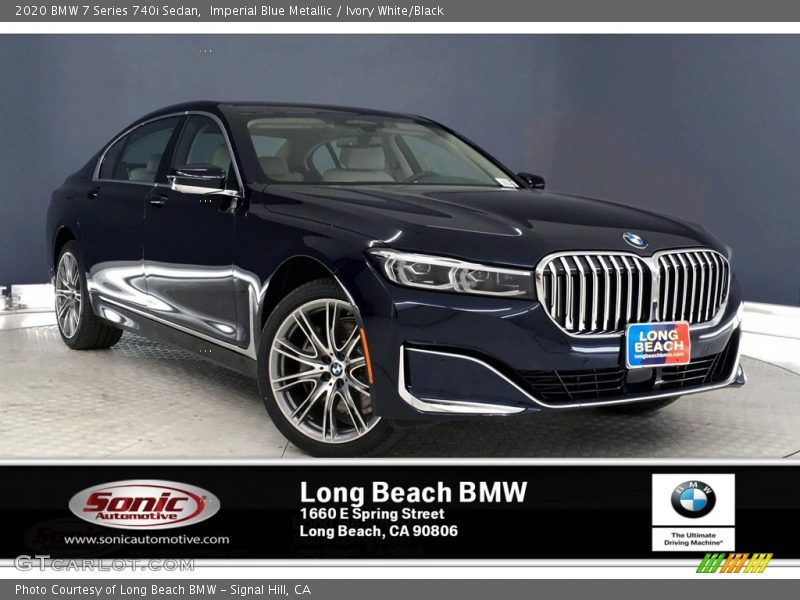 Imperial Blue Metallic / Ivory White/Black 2020 BMW 7 Series 740i Sedan