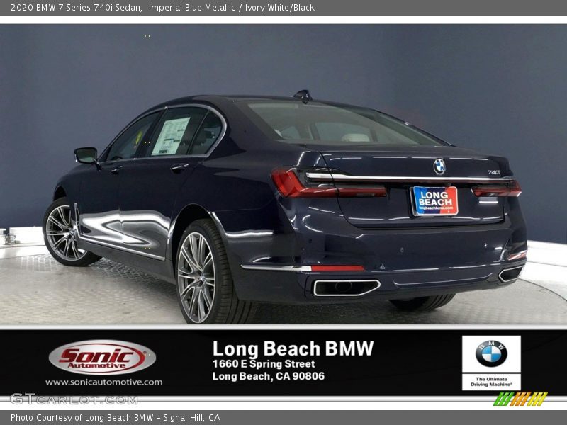 Imperial Blue Metallic / Ivory White/Black 2020 BMW 7 Series 740i Sedan