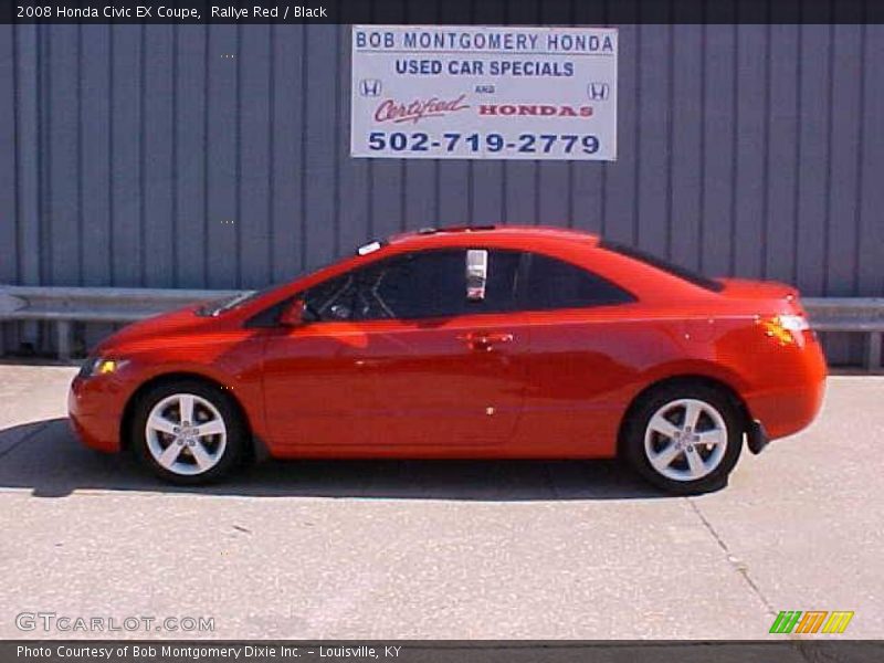 Rallye Red / Black 2008 Honda Civic EX Coupe