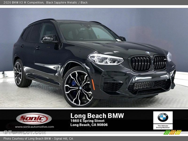 Black Sapphire Metallic / Black 2020 BMW X3 M Competition