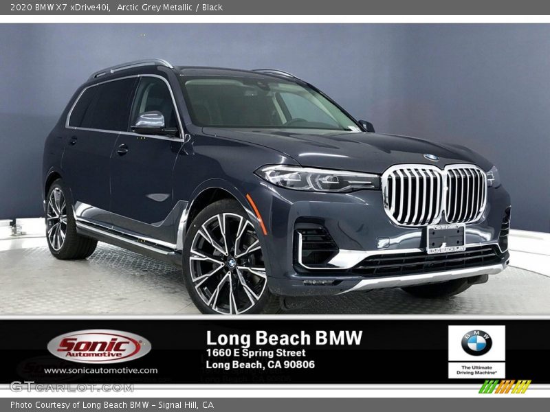 Arctic Grey Metallic / Black 2020 BMW X7 xDrive40i