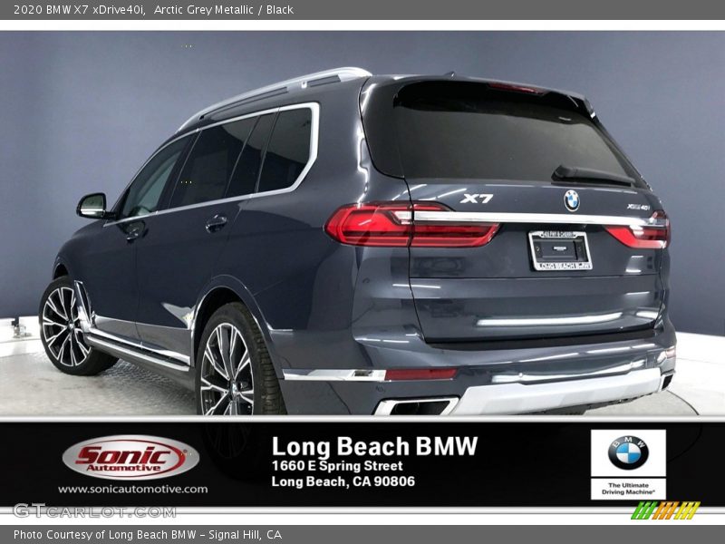 Arctic Grey Metallic / Black 2020 BMW X7 xDrive40i