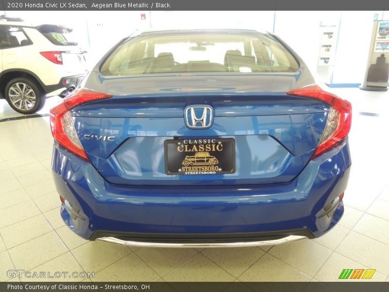 Aegean Blue Metallic / Black 2020 Honda Civic LX Sedan