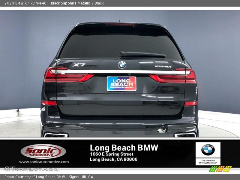 Black Sapphire Metallic / Black 2020 BMW X7 xDrive40i