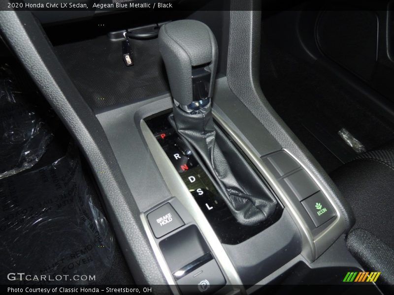 Aegean Blue Metallic / Black 2020 Honda Civic LX Sedan