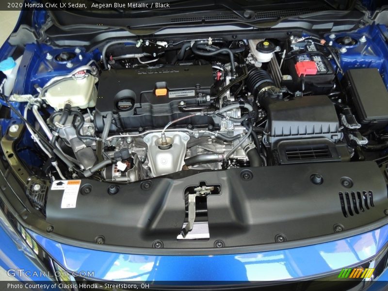Aegean Blue Metallic / Black 2020 Honda Civic LX Sedan