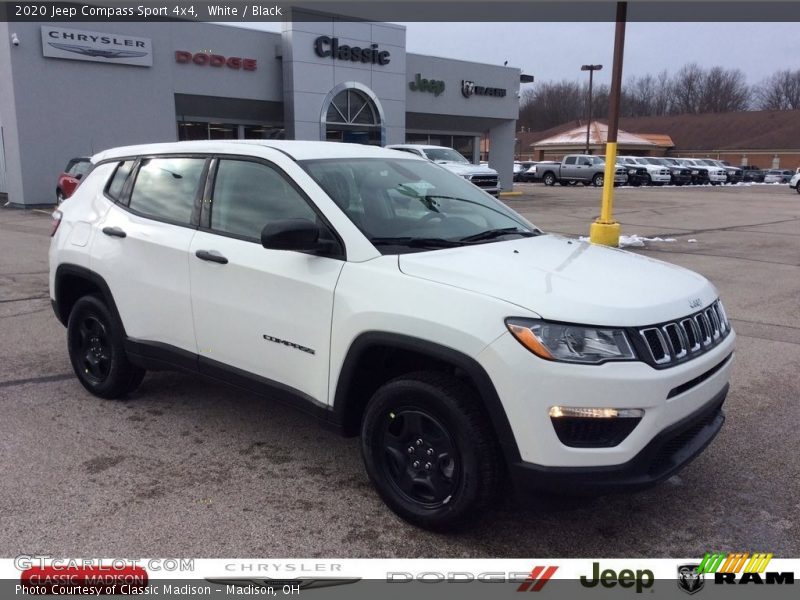 White / Black 2020 Jeep Compass Sport 4x4