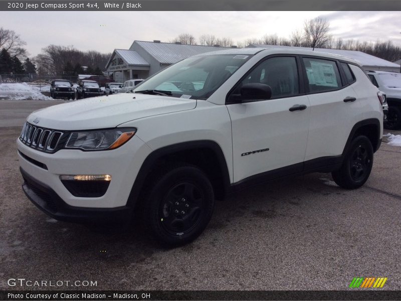 White / Black 2020 Jeep Compass Sport 4x4