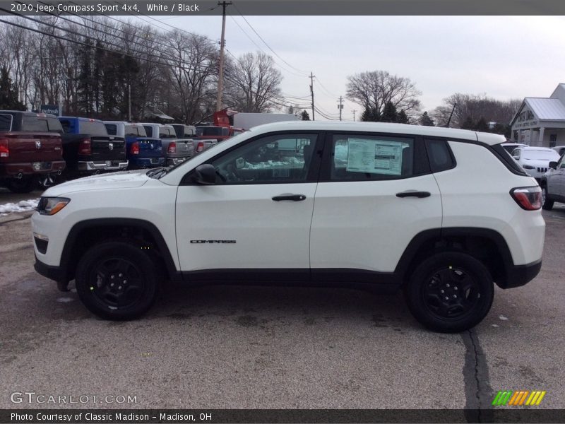 White / Black 2020 Jeep Compass Sport 4x4