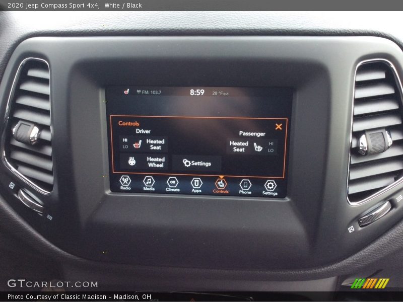 White / Black 2020 Jeep Compass Sport 4x4