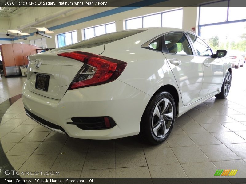 Platinum White Pearl / Ivory 2020 Honda Civic LX Sedan