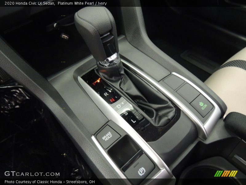 Platinum White Pearl / Ivory 2020 Honda Civic LX Sedan