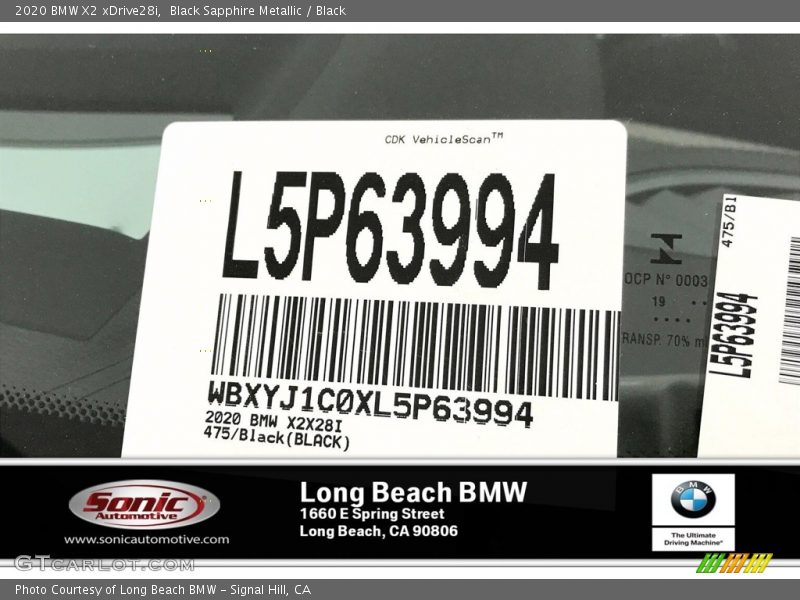 Black Sapphire Metallic / Black 2020 BMW X2 xDrive28i