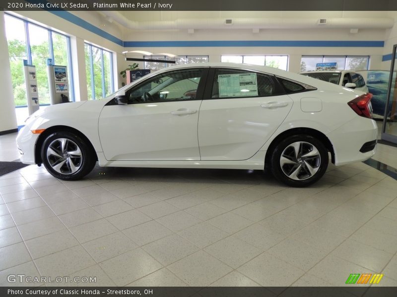 Platinum White Pearl / Ivory 2020 Honda Civic LX Sedan