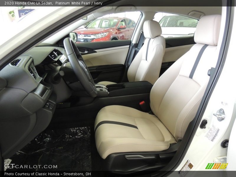 Platinum White Pearl / Ivory 2020 Honda Civic LX Sedan