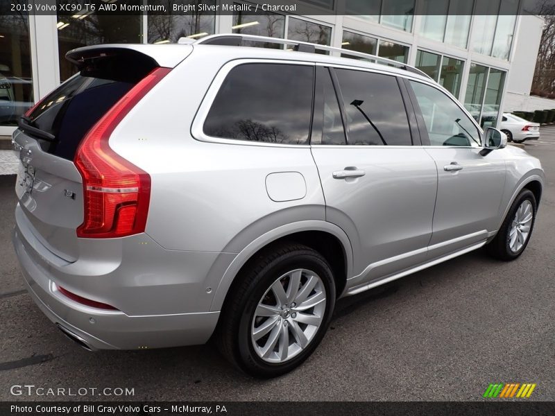 Bright Silver Metallic / Charcoal 2019 Volvo XC90 T6 AWD Momentum