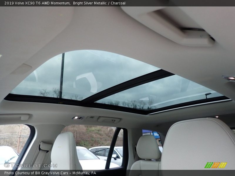 Bright Silver Metallic / Charcoal 2019 Volvo XC90 T6 AWD Momentum