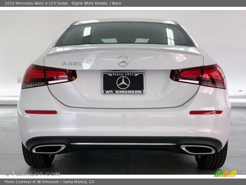 Digital White Metallic / Black 2020 Mercedes-Benz A 220 Sedan