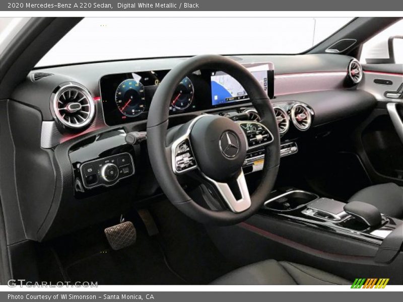 Digital White Metallic / Black 2020 Mercedes-Benz A 220 Sedan