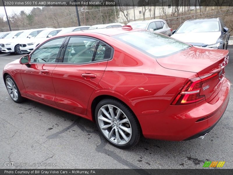 Fusion Red Metallic / Blond 2020 Volvo S60 T6 AWD Momentum