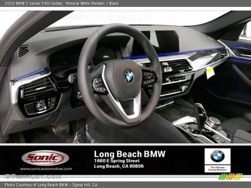 Mineral White Metallic / Black 2020 BMW 5 Series 540i Sedan
