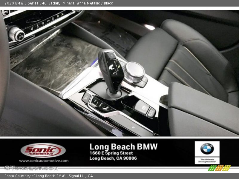 Mineral White Metallic / Black 2020 BMW 5 Series 540i Sedan