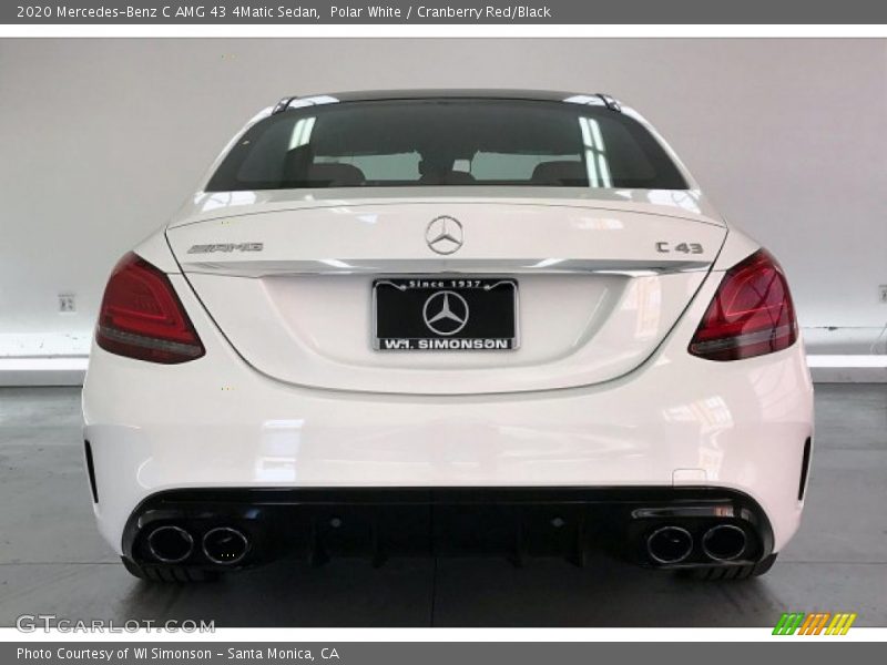 Polar White / Cranberry Red/Black 2020 Mercedes-Benz C AMG 43 4Matic Sedan