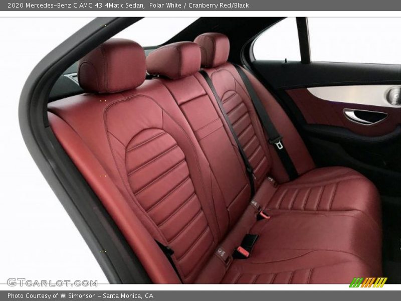Polar White / Cranberry Red/Black 2020 Mercedes-Benz C AMG 43 4Matic Sedan