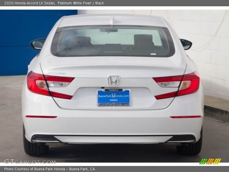 Platinum White Pearl / Black 2020 Honda Accord LX Sedan