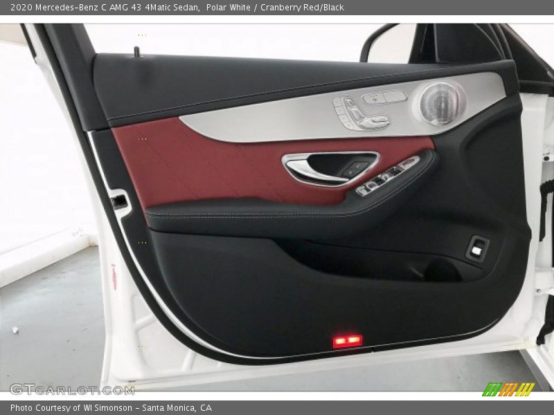 Polar White / Cranberry Red/Black 2020 Mercedes-Benz C AMG 43 4Matic Sedan