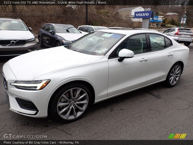  2020 S60 T6 AWD Momentum Crystal White Pearl Metallic