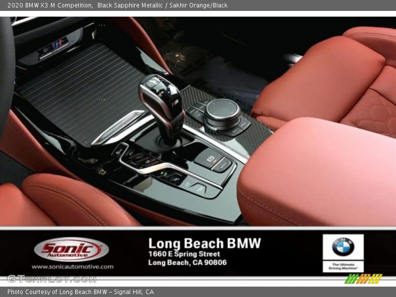 Black Sapphire Metallic / Sakhir Orange/Black 2020 BMW X3 M Competition
