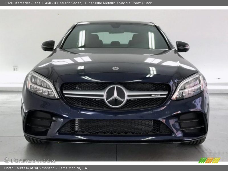 Lunar Blue Metallic / Saddle Brown/Black 2020 Mercedes-Benz C AMG 43 4Matic Sedan