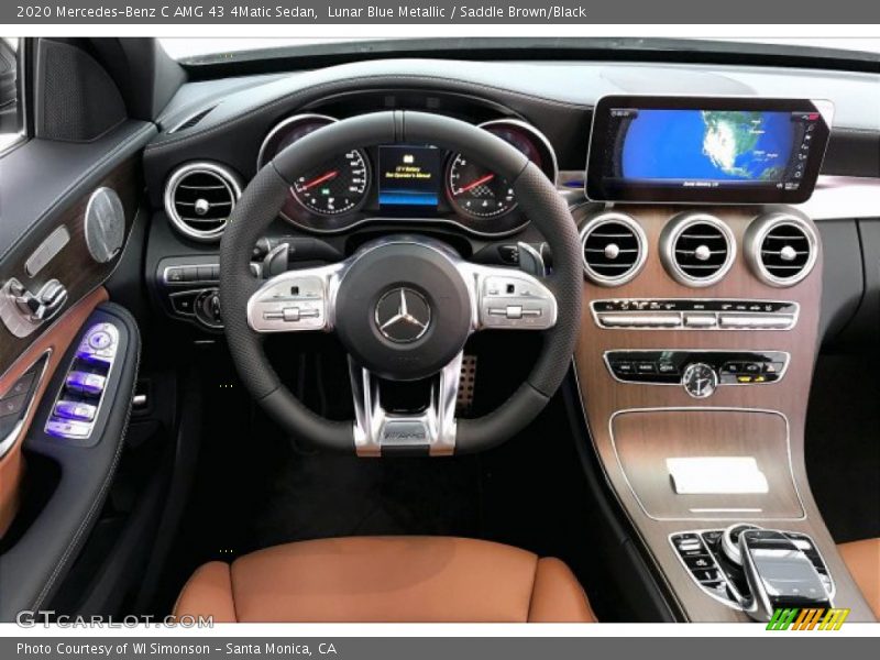 Lunar Blue Metallic / Saddle Brown/Black 2020 Mercedes-Benz C AMG 43 4Matic Sedan