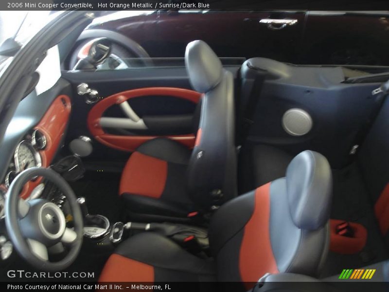 Hot Orange Metallic / Sunrise/Dark Blue 2006 Mini Cooper Convertible