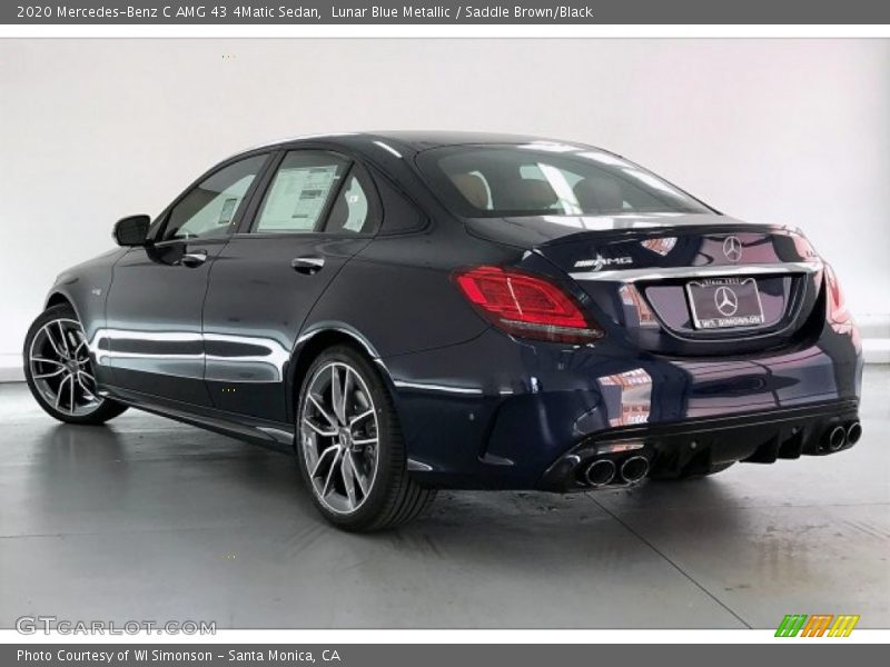 Lunar Blue Metallic / Saddle Brown/Black 2020 Mercedes-Benz C AMG 43 4Matic Sedan