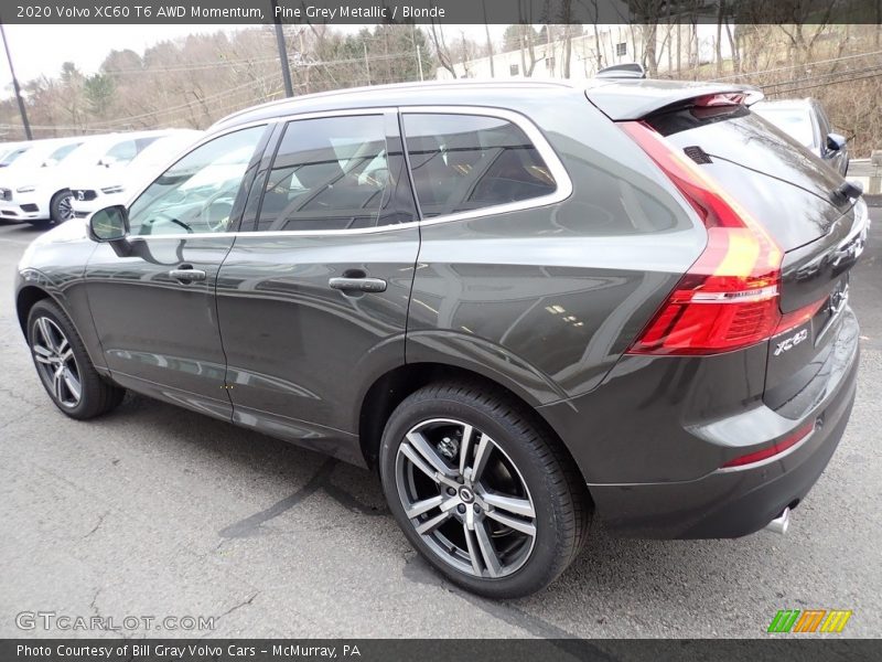 Pine Grey Metallic / Blonde 2020 Volvo XC60 T6 AWD Momentum