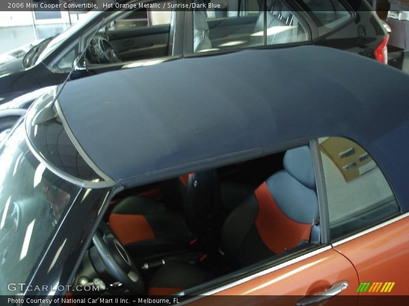Hot Orange Metallic / Sunrise/Dark Blue 2006 Mini Cooper Convertible